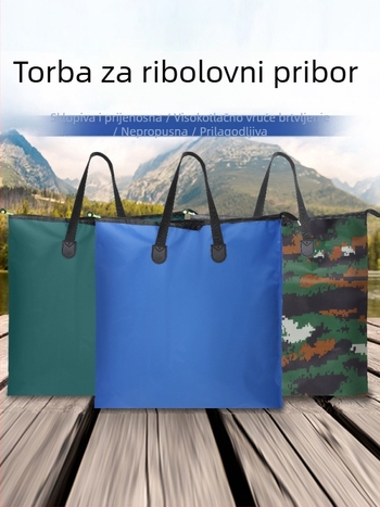 Sklopiva torba za ribolov, velika zapremina, od Oxford platna, torba za nošenje živih riba i skladištenje ribolovnog pribora