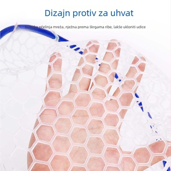 Teleskopska ribolovna mreža s aluminijskim okvirom i džepom od silikonske mreže