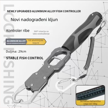 Beautiful fishing Uređaj za upravljanje mamcem s mjerenjem — aluminijska legura, okretni klips, za vanjski ribolov