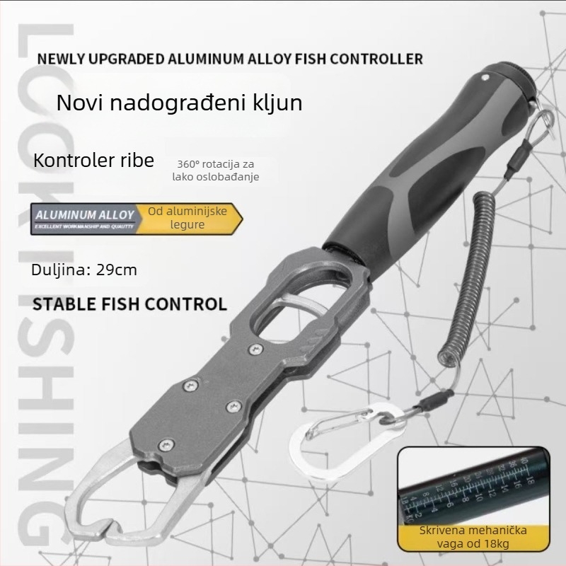 Beautiful fishing Uređaj za upravljanje mamcem s mjerenjem — aluminijska legura, okretni klips, za vanjski ribolov