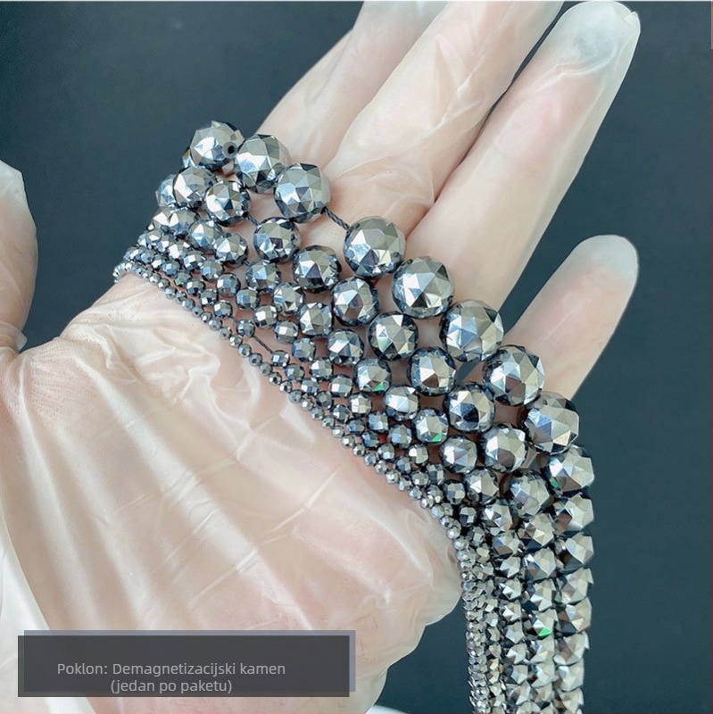 Terahertz slobodne perle, poliranje i rezanje, geometrijski uzorak