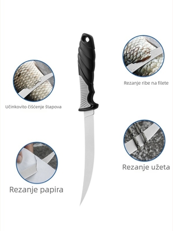 Kai Chuan nož za ribolov od nehrđajućeg čelika za filetiranje ribe i skidanje ljuski