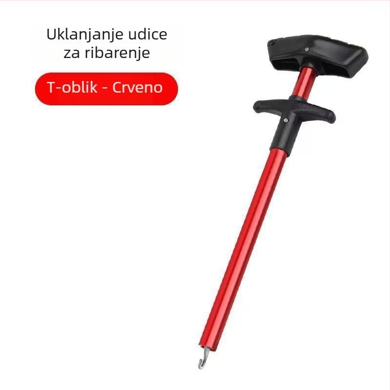 Uklanjivač kuka za ribolov, Uklanjivač mamaca s tri kuka, T-oblik dizajn s dubokim grlom, aluminijsko-magnezijeva legura