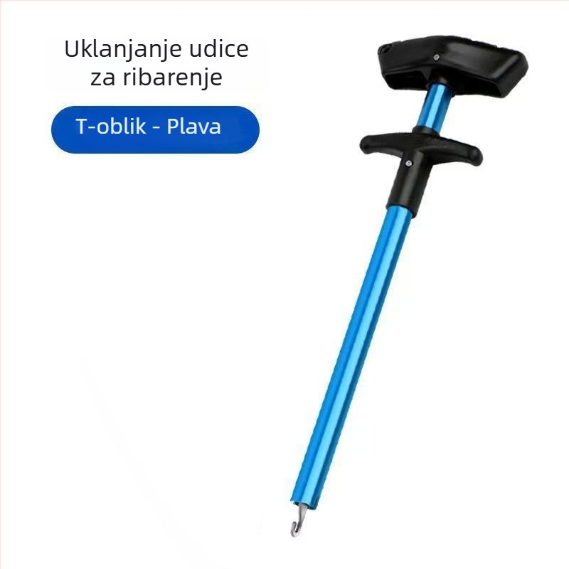 Uklanjivač kuka za ribolov, Uklanjivač mamaca s tri kuka, T-oblik dizajn s dubokim grlom, aluminijsko-magnezijeva legura