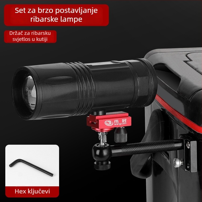 Wei Guan ribolovna lampa – baza s brzim otpuštanjem od aluminijske legure i adapter stativa za pan-tilt