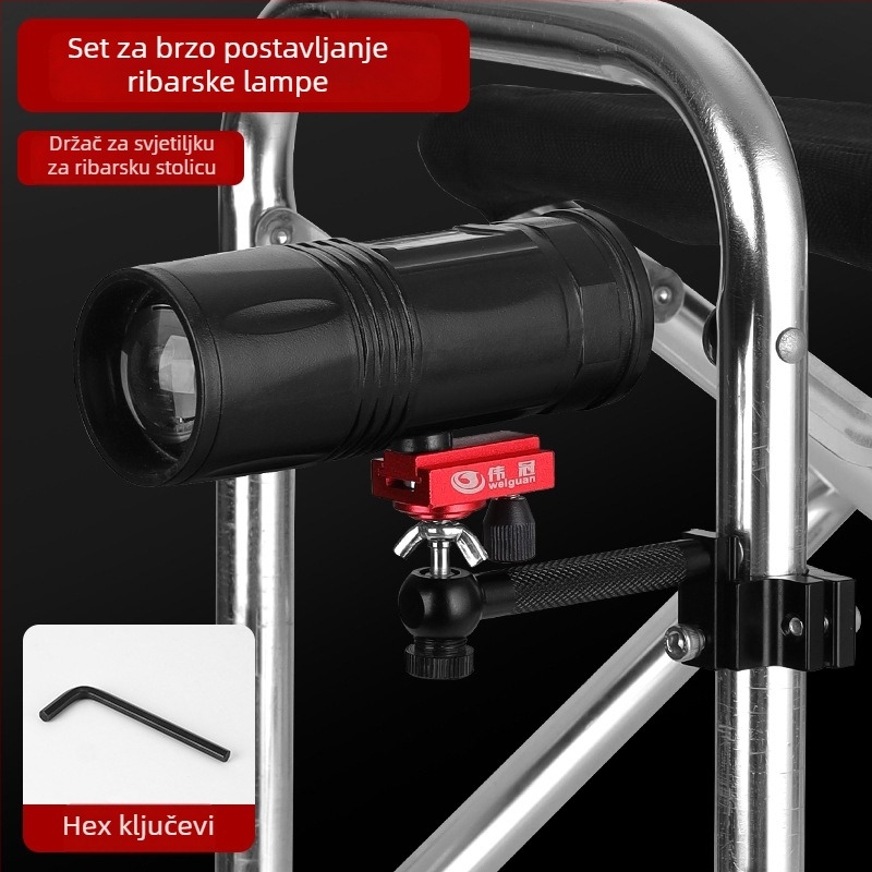 Wei Guan ribolovna lampa – baza s brzim otpuštanjem od aluminijske legure i adapter stativa za pan-tilt