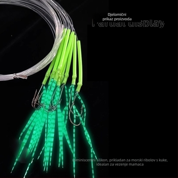 BLF Morski ribolov svjetleći streamer za Hairtail i Swordfish, višenamjenski rig s višestrukim kukama