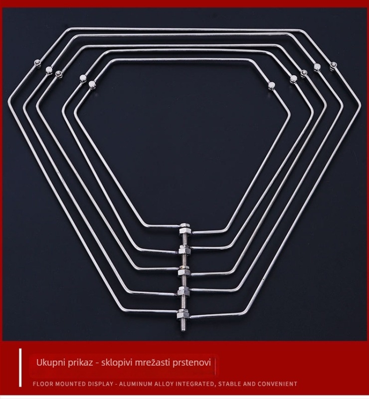 Obruč mreže za ribolov - čvrsta nehrđajuća čelika, sklopiva