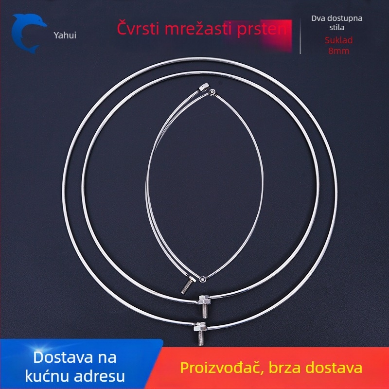 Obruč mreže za ribolov - čvrsta nehrđajuća čelika, sklopiva