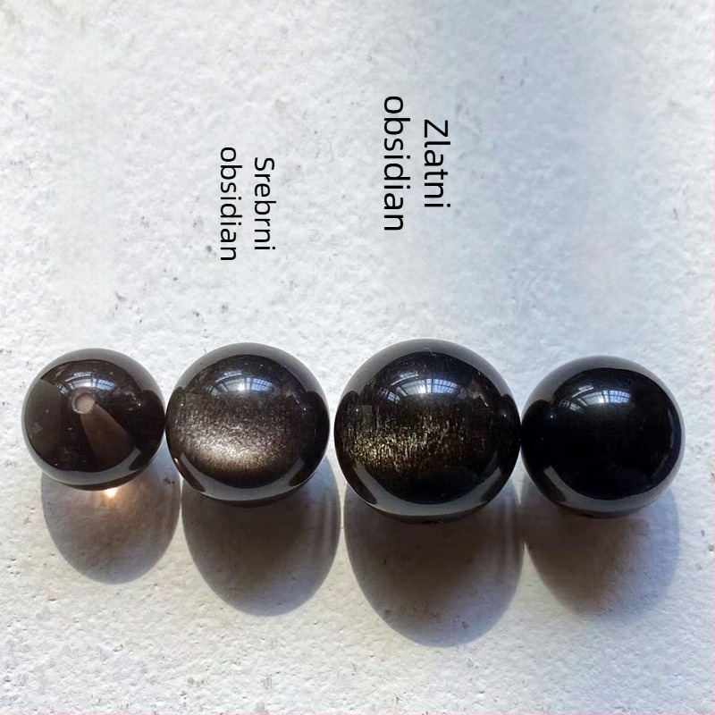 Opsidijanski slobodne perle, okrugle, uzorak osam očiju, s perlom premazom, prirodni kamen, Colorful Jewelry, proljeće 2023