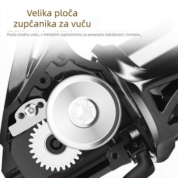 Ribički navijač - Metalno kućište, otporan na slanu vodu, nehrđajući čelik, dugačak bacanje, 13+ osovina