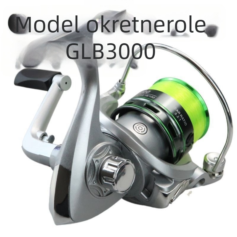 Ribički navijač - Metalno kućište, otporan na slanu vodu, nehrđajući čelik, dugačak bacanje, 13+ osovina