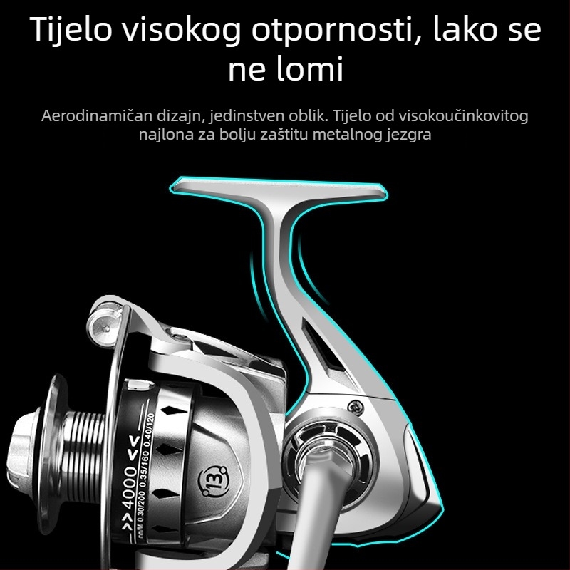 Ocean Master spinning kolut za ribolov, potpuno metalni, paket od 40 komada, OEM/privatna marka dostupna