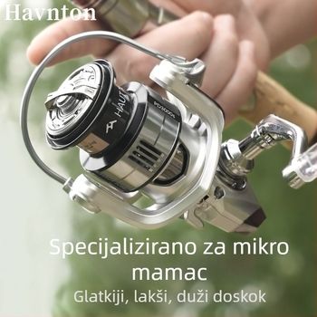 Haodon okretna mašina za ribolov, omjer prijenosa 5,2:1, bez praznina, metalna špulja