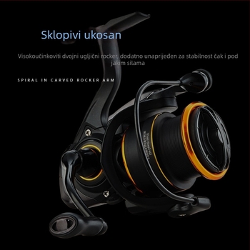 XSHARKS mulinica za ribolov – omjer prijenosa 6,3:1, pogodna za slanu vodu, paket od 40 komada