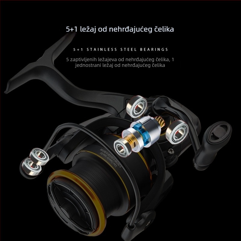 XSHARKS mulinica za ribolov – omjer prijenosa 6,3:1, pogodna za slanu vodu, paket od 40 komada