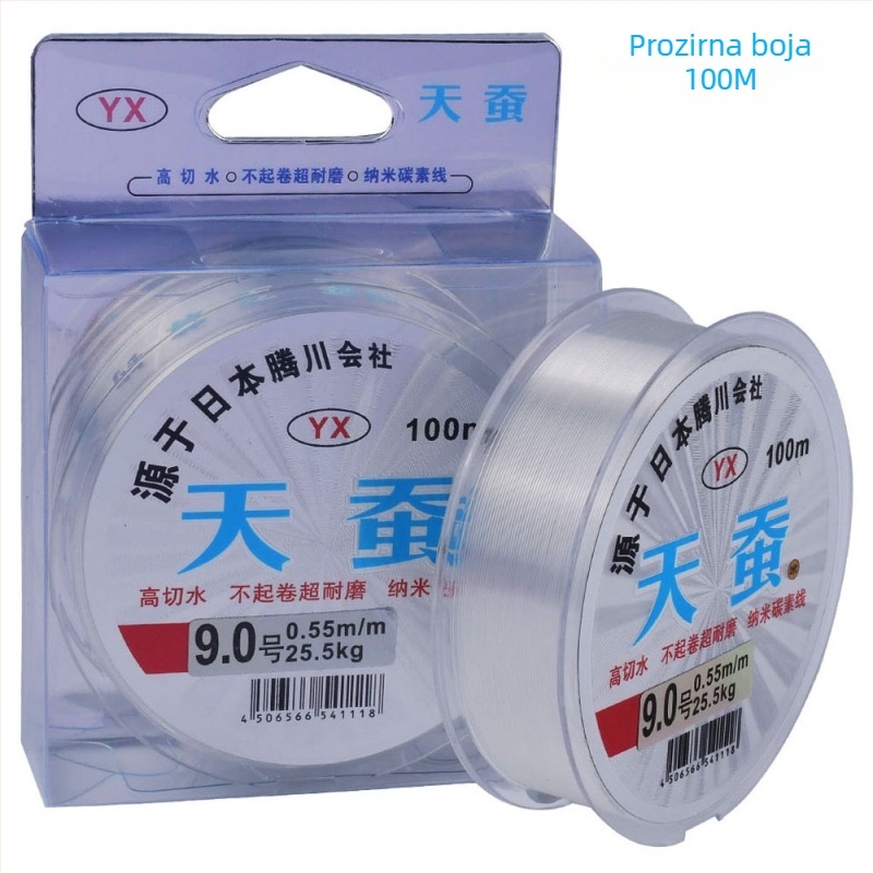 Yaoxin najlon glavna ribolovna linija, snaga 3,5 kg, pakiranje 10 kom