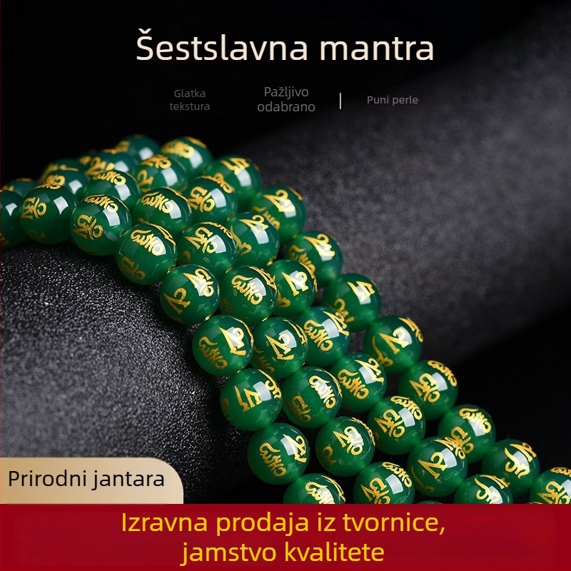agatne perle, slobodno nizanje, mantra sa šest riječi, skulpturalna obrada, okrugli oblik