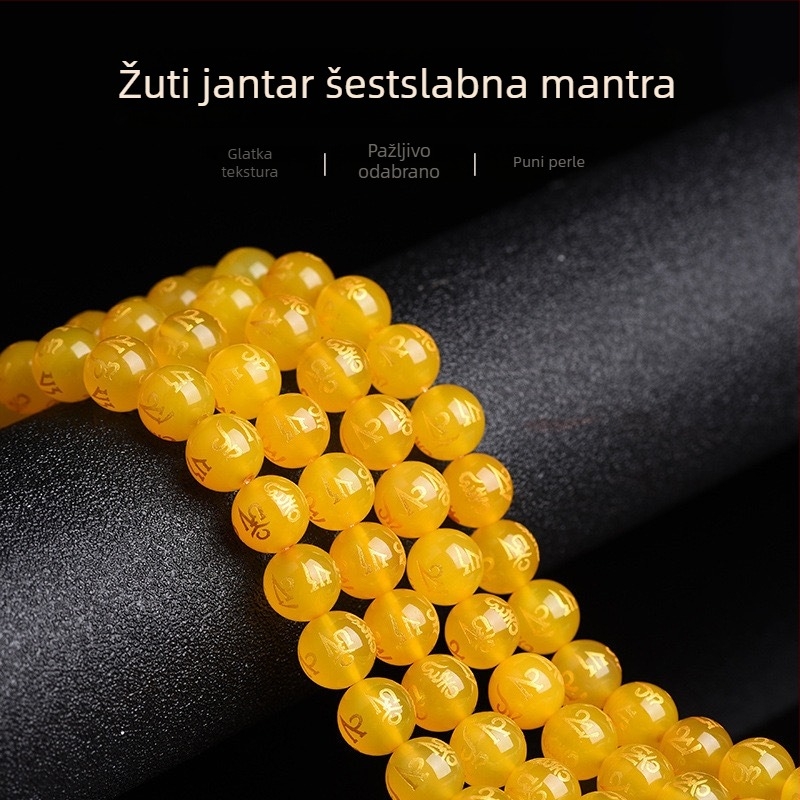 agatne perle, slobodno nizanje, mantra sa šest riječi, skulpturalna obrada, okrugli oblik