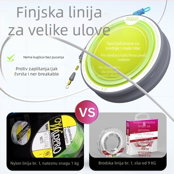 Set glavne ribolovne linije Space Line bez čvorova za jesensko-zimsku ribolov Crucian Carp i Yellowtail Carp, tradicionalni divlji ribolov