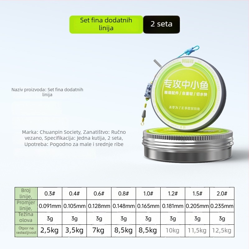 Set glavne ribolovne linije Space Line bez čvorova za jesensko-zimsku ribolov Crucian Carp i Yellowtail Carp, tradicionalni divlji ribolov
