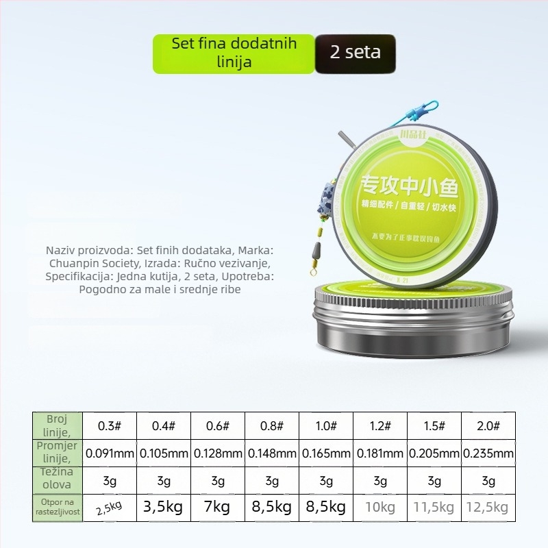 Set glavne ribolovne linije Space Line bez čvorova za jesensko-zimsku ribolov Crucian Carp i Yellowtail Carp, tradicionalni divlji ribolov