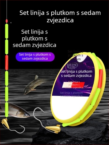 Set ribolovnih rigova s plutom sa sedam zvjezdica, bakrena glava, najlon konac, duljina 2,5–3,6 m, za tradicionalni ribolov