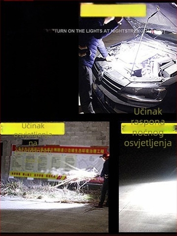 Star Burn čelna lampa – punjiva 18650 baterija, COB LED, vodootporna, trajanje 30 sati