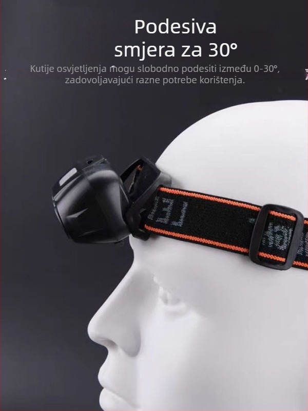 Star Burn čelna lampa – punjiva 18650 baterija, COB LED, vodootporna, trajanje 30 sati