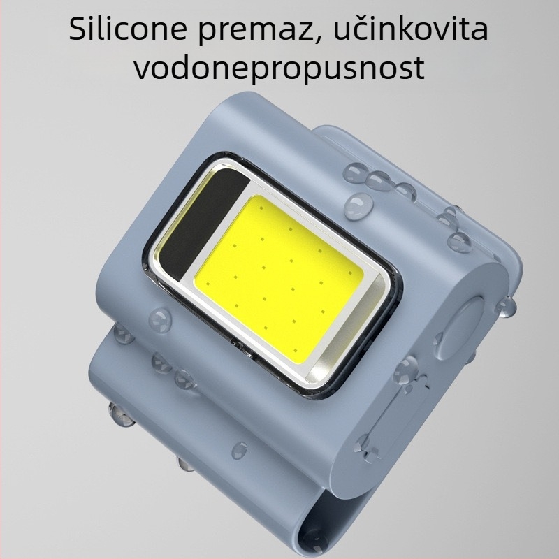 LED svjetiljka s magnetskim punjenjem i klipom za odjeću, silikonsko kućište, COB LED