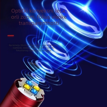 Vanjska LED lampa za ribolov H17 s četiri LED izvora, 360° okret, 12.000 mAh, 20W, LED svjetlo (12.000 mAh, 20W, domet 200–500 m)