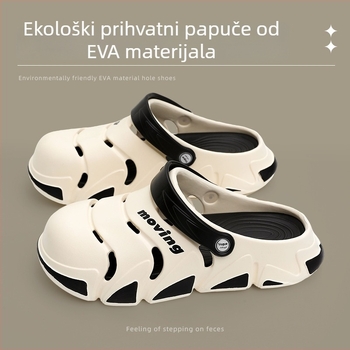 Muške EVA sandale s EVA gornjim dijelom i sole, okrugli vrh, prozračne i protuklizne, visina pete 3–4 cm, za sve sezone