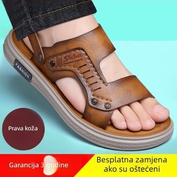 Muške sandale - prozračna gumena podloga, otvoreni prst, niski gornji dio, protuklizne ljetne sandale (2025)