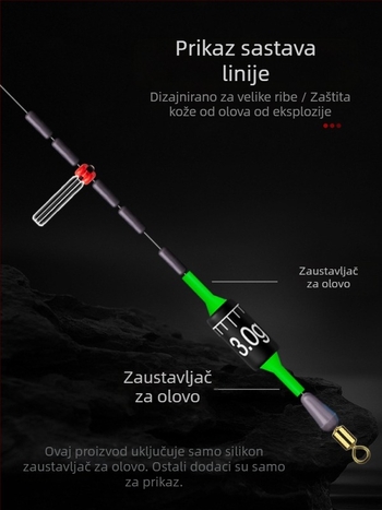 Silikonska svemirska perla za glavnu ribolovnu liniju