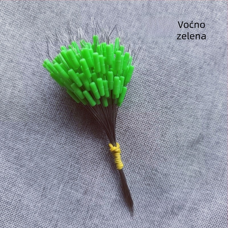 Set protiv zapetljavanja s spacer kuglicama za ribolov, crvene kuglice oblika masline, gornja kuglica i zaključna kuglica vrha štapa
