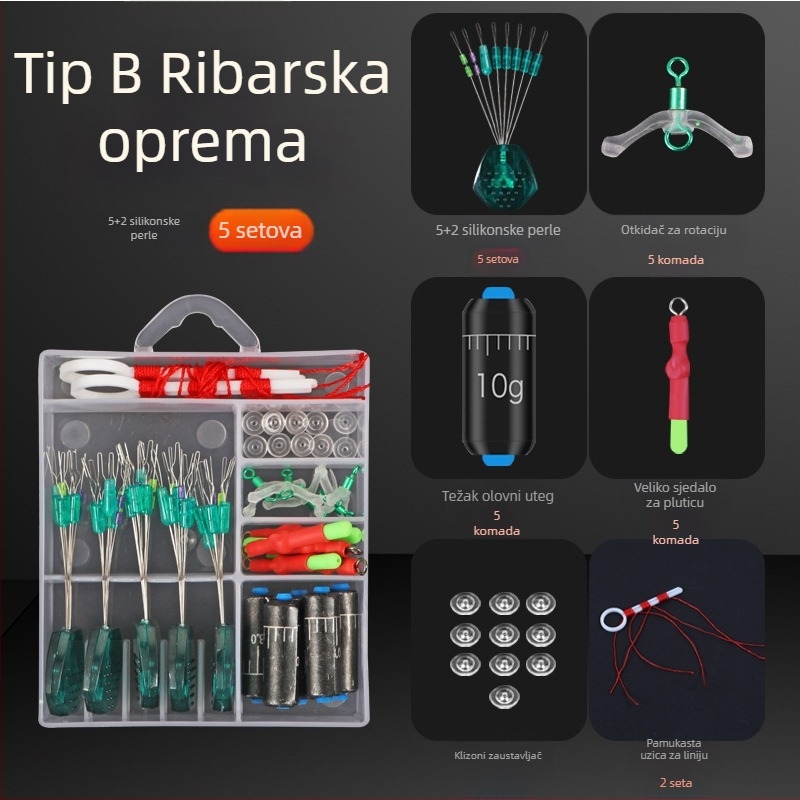 Klizni ribolovni set sa silikonskim komponentama (Marka: Billy Manfang; Materijal: Silikon; Podrijetlo: Kina)
