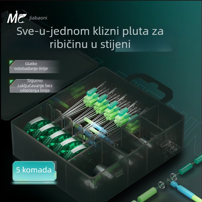 Jiajiaoni Set ribarske linije s razdjelničkim perlama i kliznim plovcima