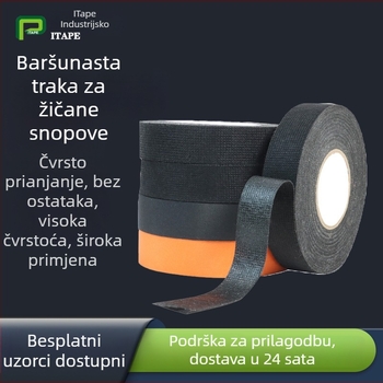 Traka za kabelske snopove, vatrootporna poliester tkanina, debljina 0,14 mm, dugotrajna 160°C, kratkotrajna 250°C, serija Harness Tape