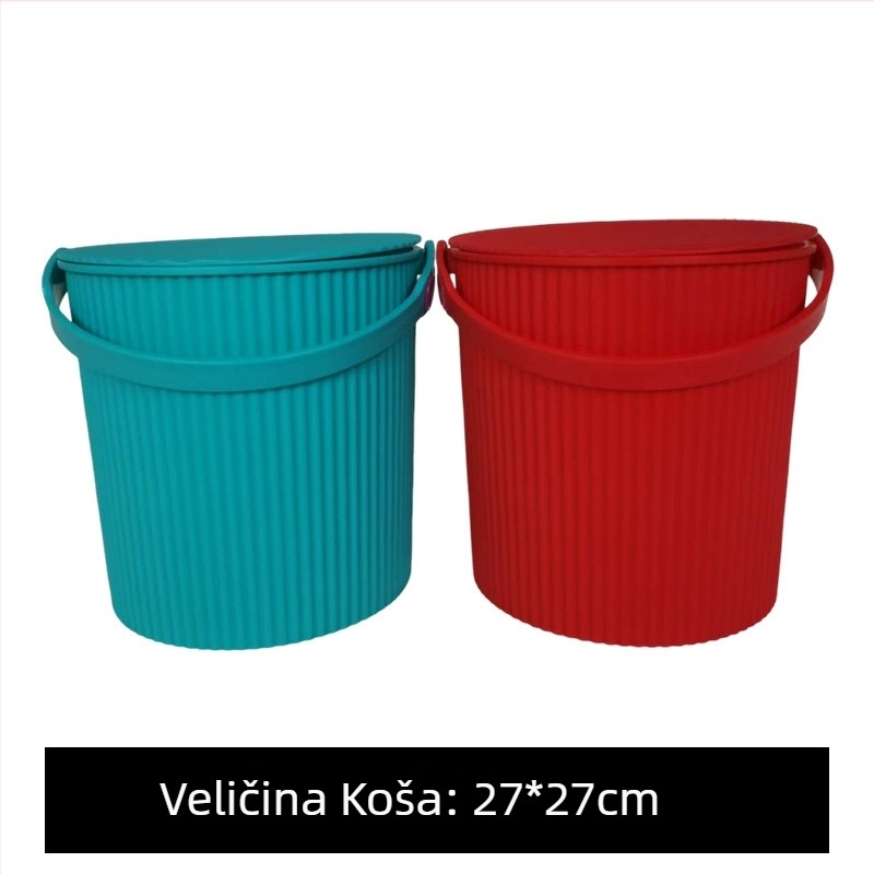 Plastična kofa za ribolov s poklopom, kvadratnog i kružnog oblika, kutija za odlaganje za ribolov na ledu