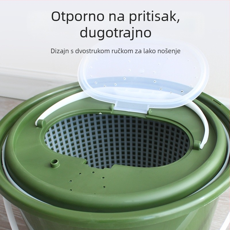 Prijenosna kofa za živu ribu s oksigenacijom, za vanjski ribolov – višestruka namjena, plastična