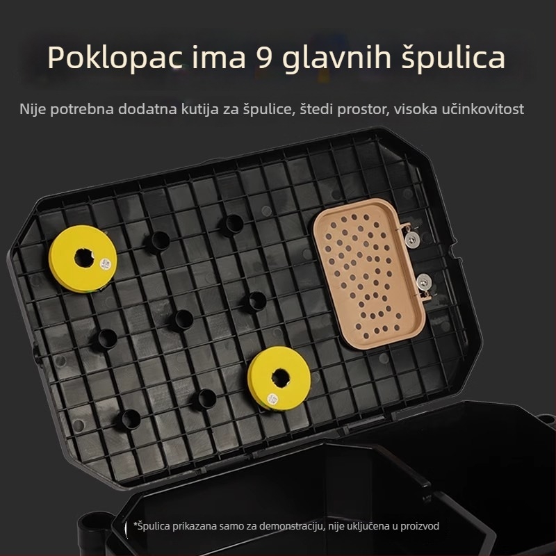 Kompletan set ribarske kante i kutije za divlji ribolov, model 2025, kutija za žive ribe