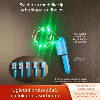 LED signalno svjetlo za vrh štapa, baterijsko napajanje, plastično kućište, domet 100–200 m