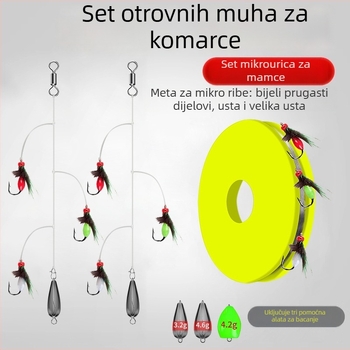 Set mamaca s dvostrukim udicama za ribolov u potoku