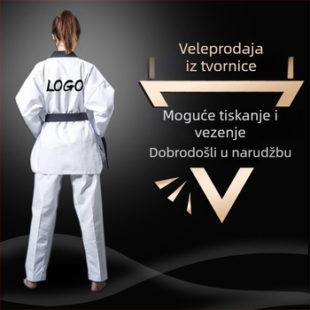 Taekwondo trenirka – dugi rukav, za djecu i odrasle, pamuk–polyester mješavina (55% poliester), uzorak pruge ili jednobojan