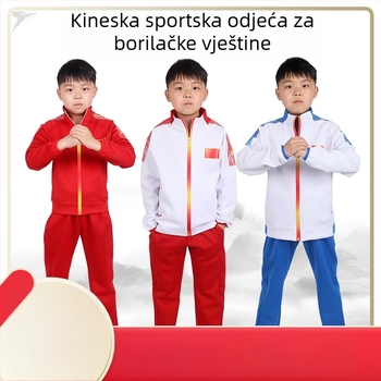 Unisex dječja Sanda sportska odjeća za borilačke vještine, 280 g težina tkanine, South Korea Silk tkanina s podstavom od 100% bambus vlakana, mogućnost logotipa