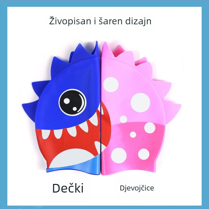 Dječja silikon plivačka kapa – Cartoon uzorak, The Waves marka, silikon materijal, za plivanje