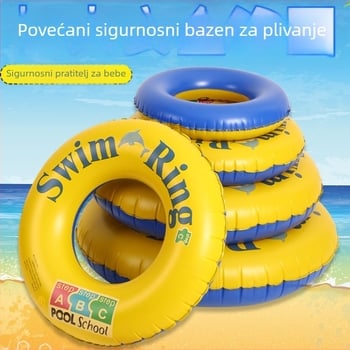 Plivački prsten za djecu — crtani uzorak, PVC materijal, napuhan (Kategorija: plivački prsten; Publika: djeca; Materijal: obični PVC; Uzorak: crtani)
