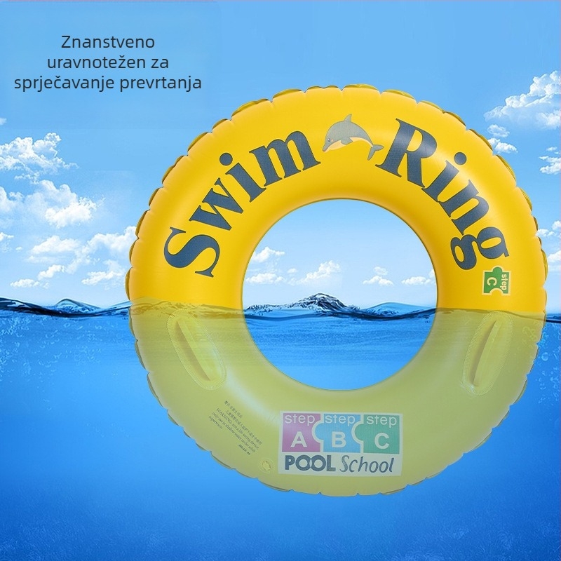 Plivački prsten za djecu — crtani uzorak, PVC materijal, napuhan (Kategorija: plivački prsten; Publika: djeca; Materijal: obični PVC; Uzorak: crtani)