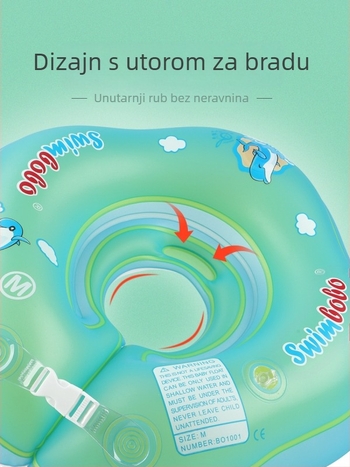 Swimbobo dječji unutarnji napuhljivi plivački prsten za bebe – prsten za vrat u obliku cvijeta šljive, novorođenče