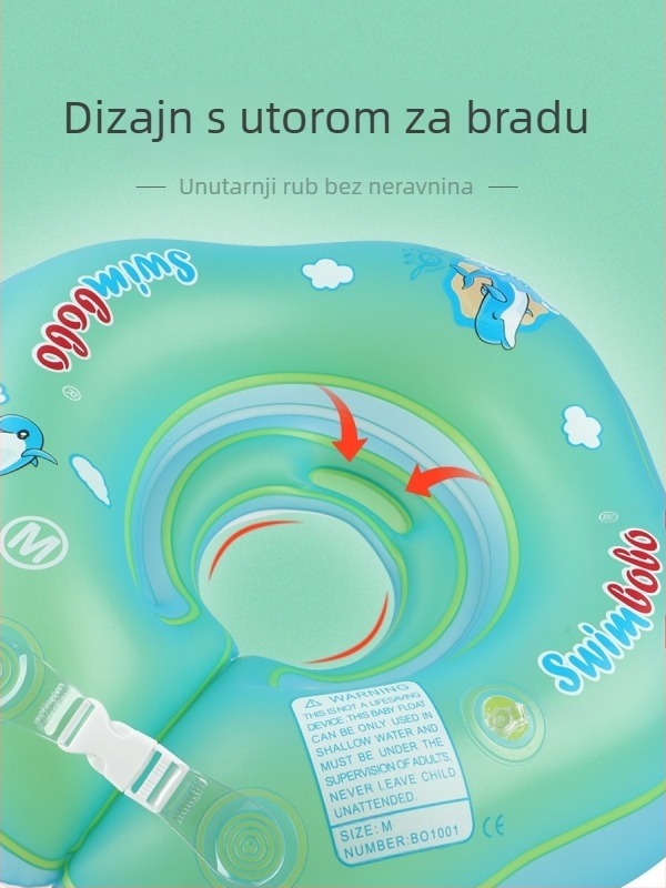 Swimbobo dječji unutarnji napuhljivi plivački prsten za bebe – prsten za vrat u obliku cvijeta šljive, novorođenče